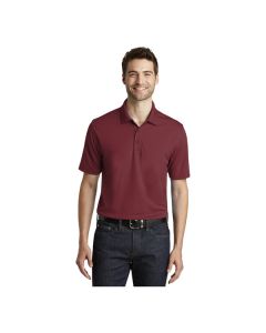 Port Authority K110 Dry Zone Unisex Customizable Burgundy Short Sleeve UV Moisture-Wicking Polo Shirt - Polyester - 5X