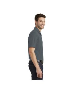 Port Authority K110 Dry Zone Unisex Customizable Graphite Short Sleeve UV Moisture-Wicking Polo Shirt - Polyester - 3X