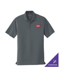 Port Authority K110 Dry Zone Unisex Customizable Graphite Short Sleeve UV Moisture-Wicking Polo Shirt - Polyester - 6X