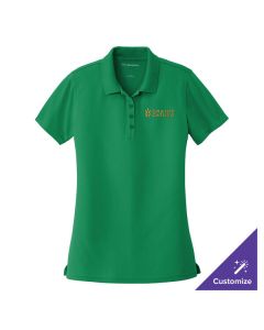 Port Authority LK110 Dry Zone Women's Customizable Bright Kelly Green Short Sleeve UV Moisture-Wicking Polo Shirt - Polyester - XS
