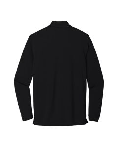 Port Authority K110LS Dry Zone Unisex Customizable Deep Black Long Sleeve UV Moisture-Wicking Polo Shirt - Polyester - M
