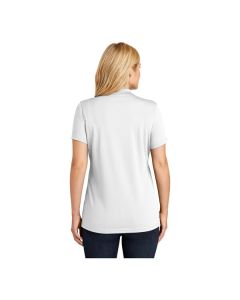 Port Authority LK110 Dry Zone Women's Customizable White Short Sleeve UV Moisture-Wicking Polo Shirt - Polyester - 2X