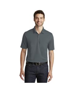 Port Authority K110 Dry Zone Unisex Graphite Customizable Short Sleeve UV Moisture-Wicking Polo Shirt - Polyester - S