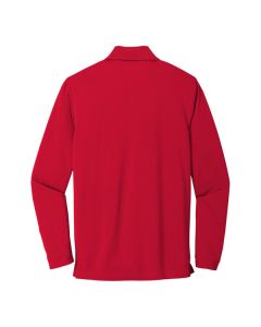 Port Authority K110LS Dry Zone Unisex Customizable Rich Red Long Sleeve UV Moisture-Wicking Polo Shirt - Polyester - 2X