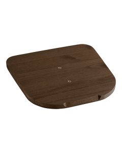 Lancaster Table & Seating Alloy Onyx Black Indoor Arm Chair with Walnut Wood Seat