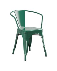 Lancaster Table & Seating Alloy Emerald Green Outdoor Arm Chair