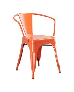 Lancaster Table & Seating Alloy Amber Orange Outdoor Arm Chair