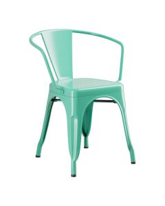 Lancaster Table & Seating Alloy Aquamarine Outdoor Arm Chair