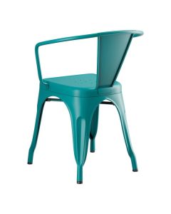 Lancaster Table & Seating Alloy Teal Topaz Outdoor Arm Chair