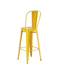 Lancaster Table & Seating Alloy Citrine Yellow Outdoor Cafe Barstool