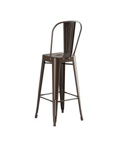 Lancaster Table & Seating Alloy Copper Outdoor Cafe Barstool