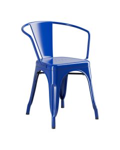 Lancaster Table & Seating Alloy Blue Quartz Outdoor Arm Chair