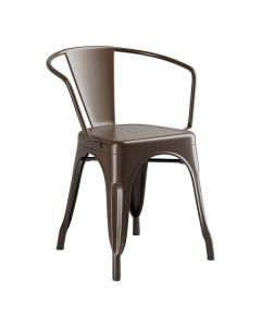 Lancaster Table & Seating Alloy Copper Outdoor Arm Chair