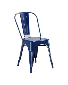 Lancaster Table & Seating Alloy Sapphire Outdoor Cafe Chair